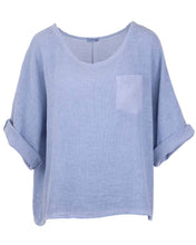 Load image into Gallery viewer, Linen and Cotton Blend Pocket Top