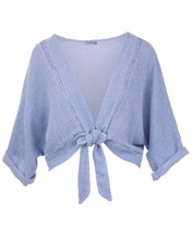 Load image into Gallery viewer, Linen and Cotton Blend Tie Front Jacket