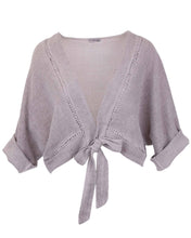 Load image into Gallery viewer, Linen and Cotton Blend Tie Front Jacket