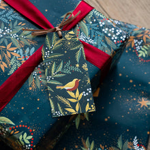 Load image into Gallery viewer, Sara Miller Christmas Wrapping Paper Gift Tree Green Robin