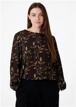Load image into Gallery viewer, Watercolour Vines Elasticated Hem Blouse