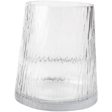 Load image into Gallery viewer, Glass Vase Clear Ripple Short