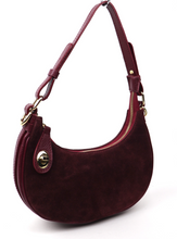 Load image into Gallery viewer, Suede / Leather small shoulder cross body bag