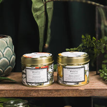 Load image into Gallery viewer, Meyer Lemon & Pink Grapefruit Candle in a Matt Gold Tin