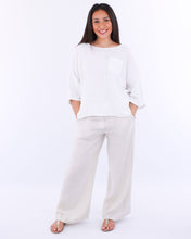 Load image into Gallery viewer, Linen and Cotton Blend Pocket Top