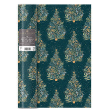 Load image into Gallery viewer, Sara Miller Christmas Wrapping Paper Gift Tree Green Robin