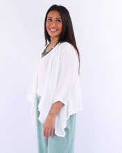 Load image into Gallery viewer, Linen and Cotton Blend Waterfall Front Cardi