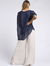 Load image into Gallery viewer, Italian Silk Chunky Twin Sequin Top - various colours