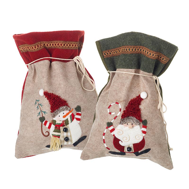 SANTA & SNOWMAN SACKS