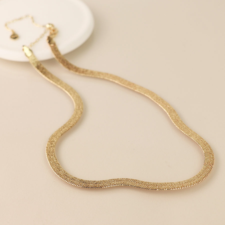 Gold plated liquid chain necklace