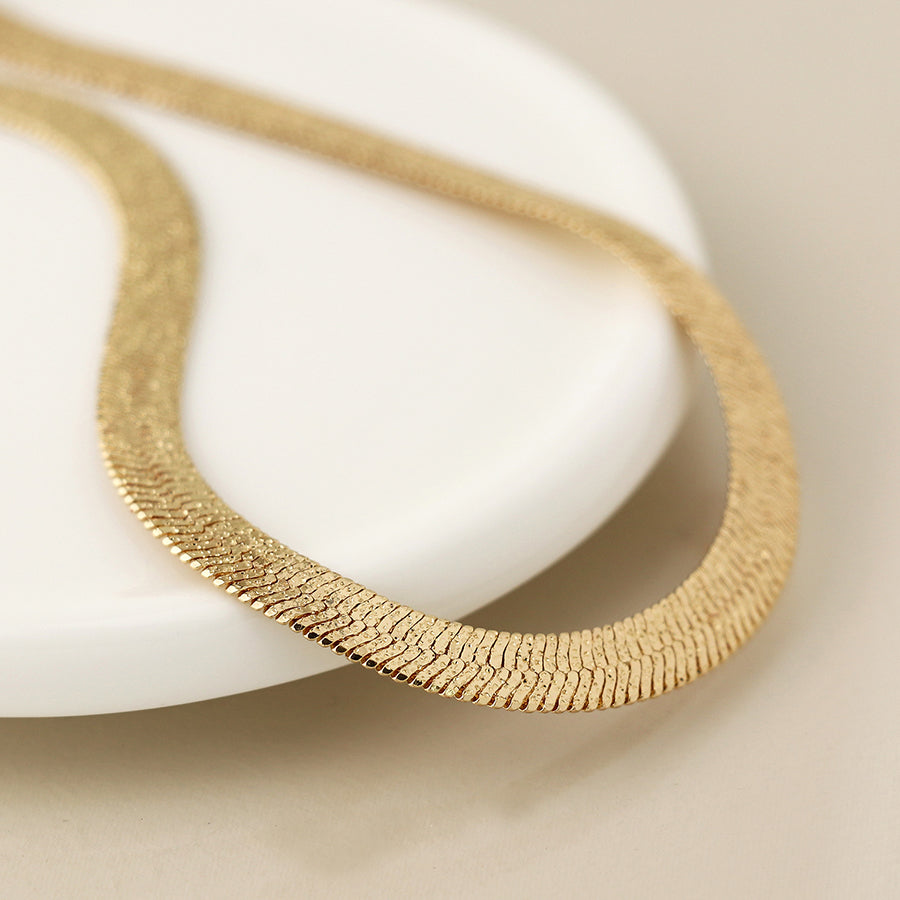 Gold plated liquid chain necklace