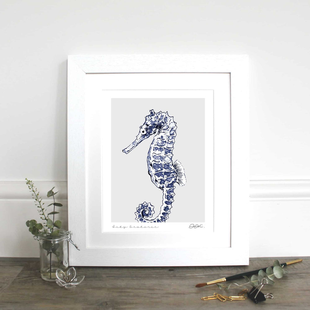 Inky Seahorse 10x12