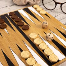 Load image into Gallery viewer, Bamboo Backgammon &amp; Chess Set
