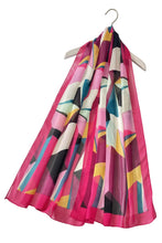 Load image into Gallery viewer, 80s Abstract Geo Print Chiffon Scarf
