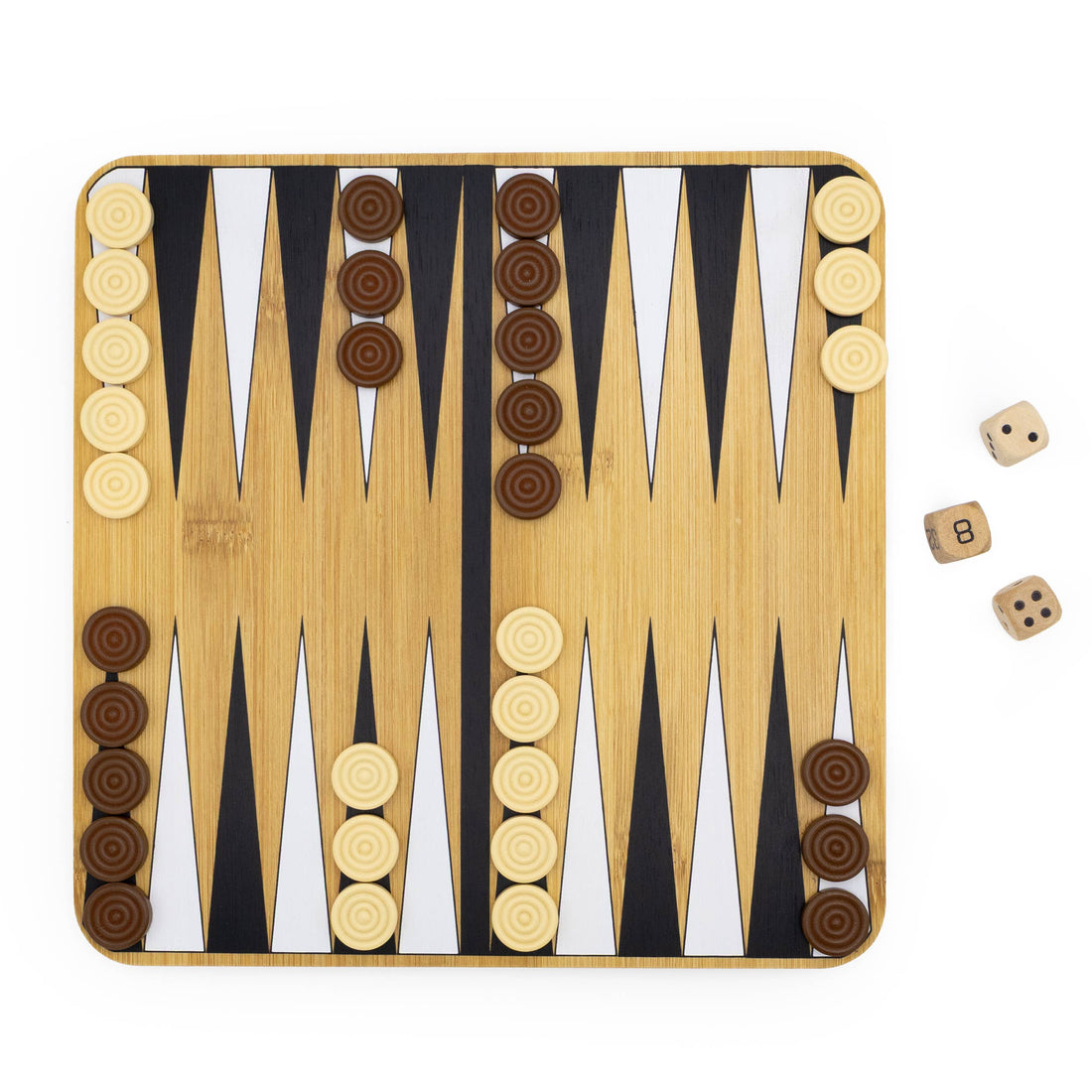 Bamboo Backgammon & Chess Set