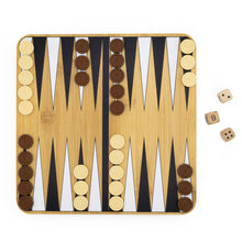 Load image into Gallery viewer, Bamboo Backgammon &amp; Chess Set
