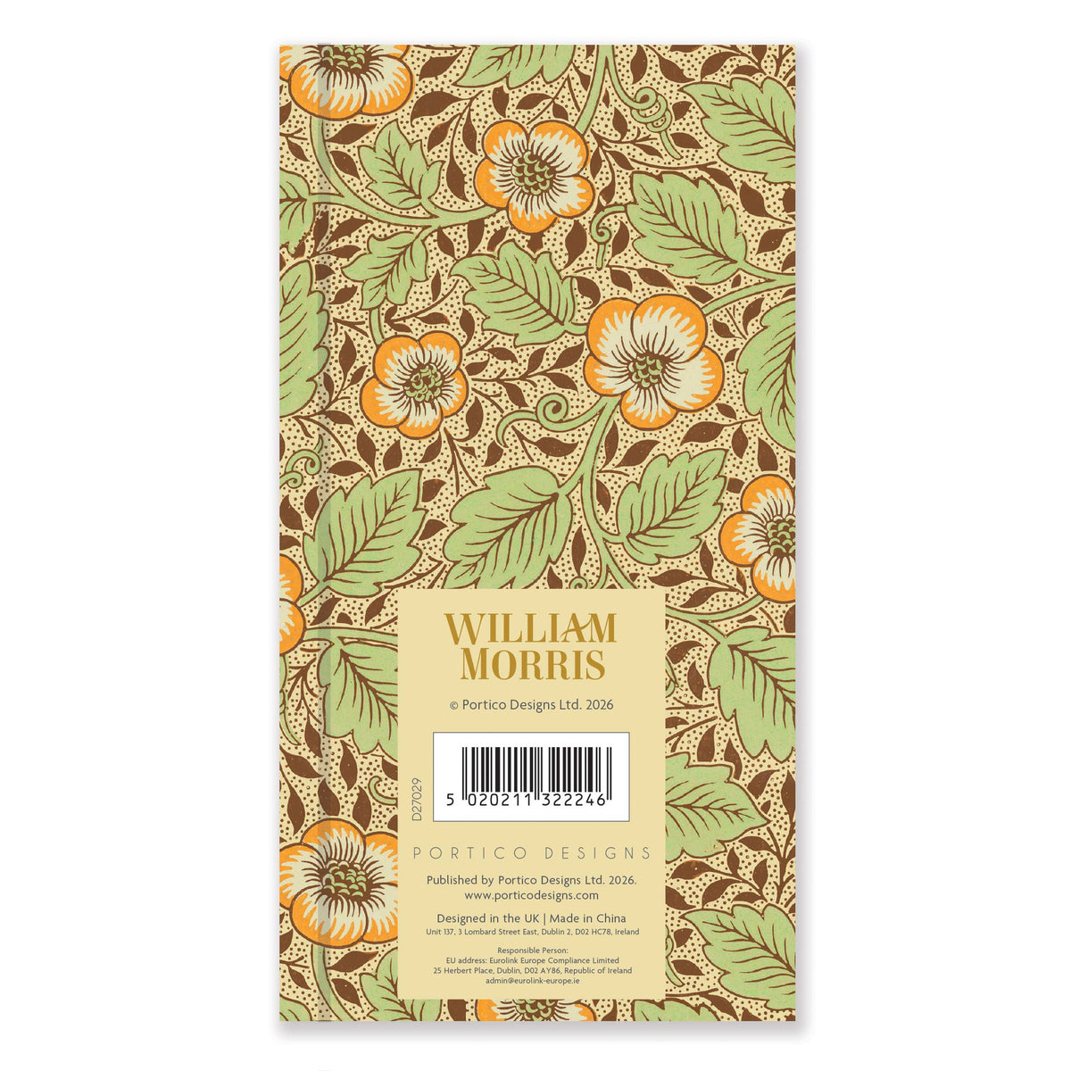 2027 Slim Diary - William Morris