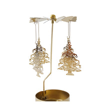 Load image into Gallery viewer, Gold Christmas Tree Tealight Spinner
