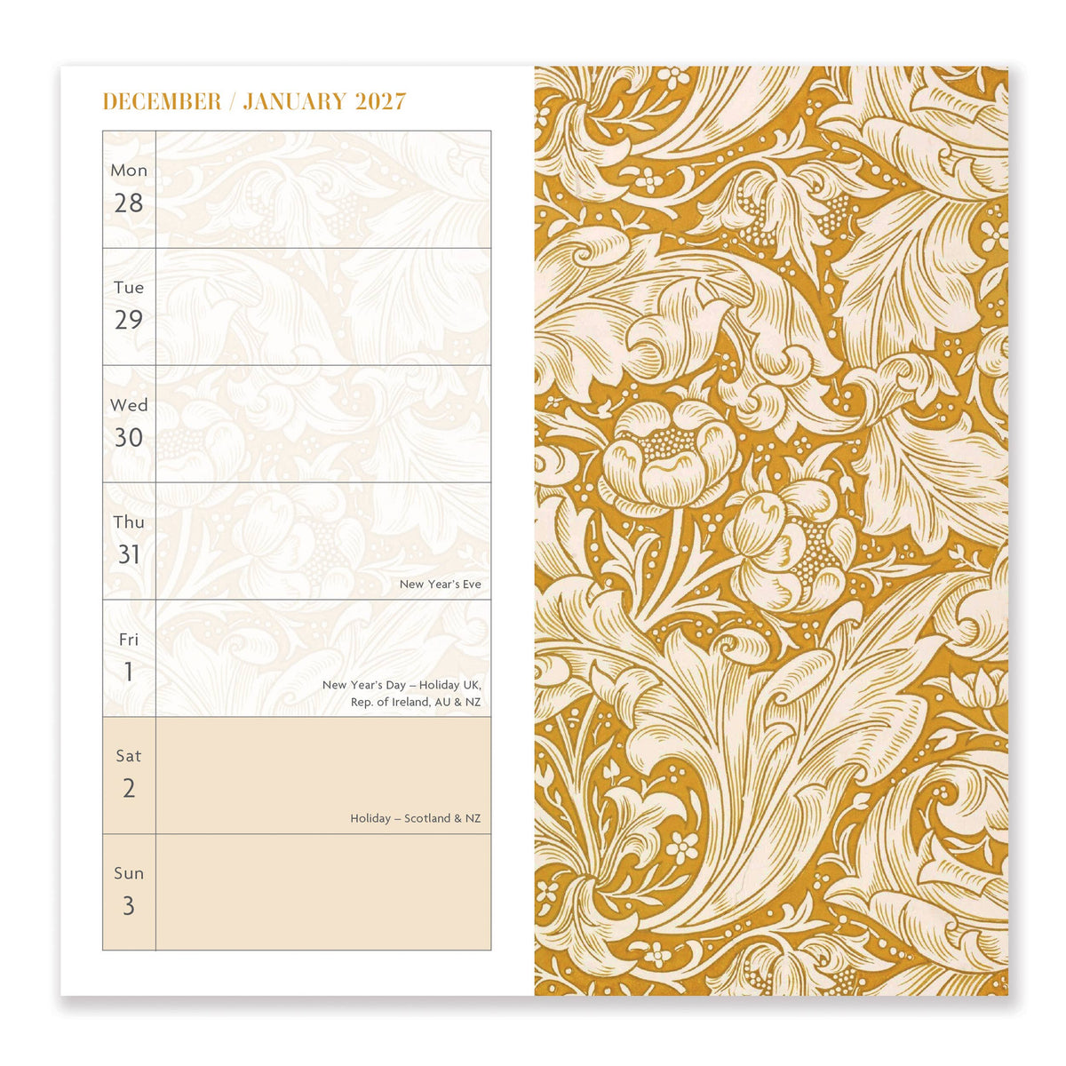 2027 Slim Diary - William Morris