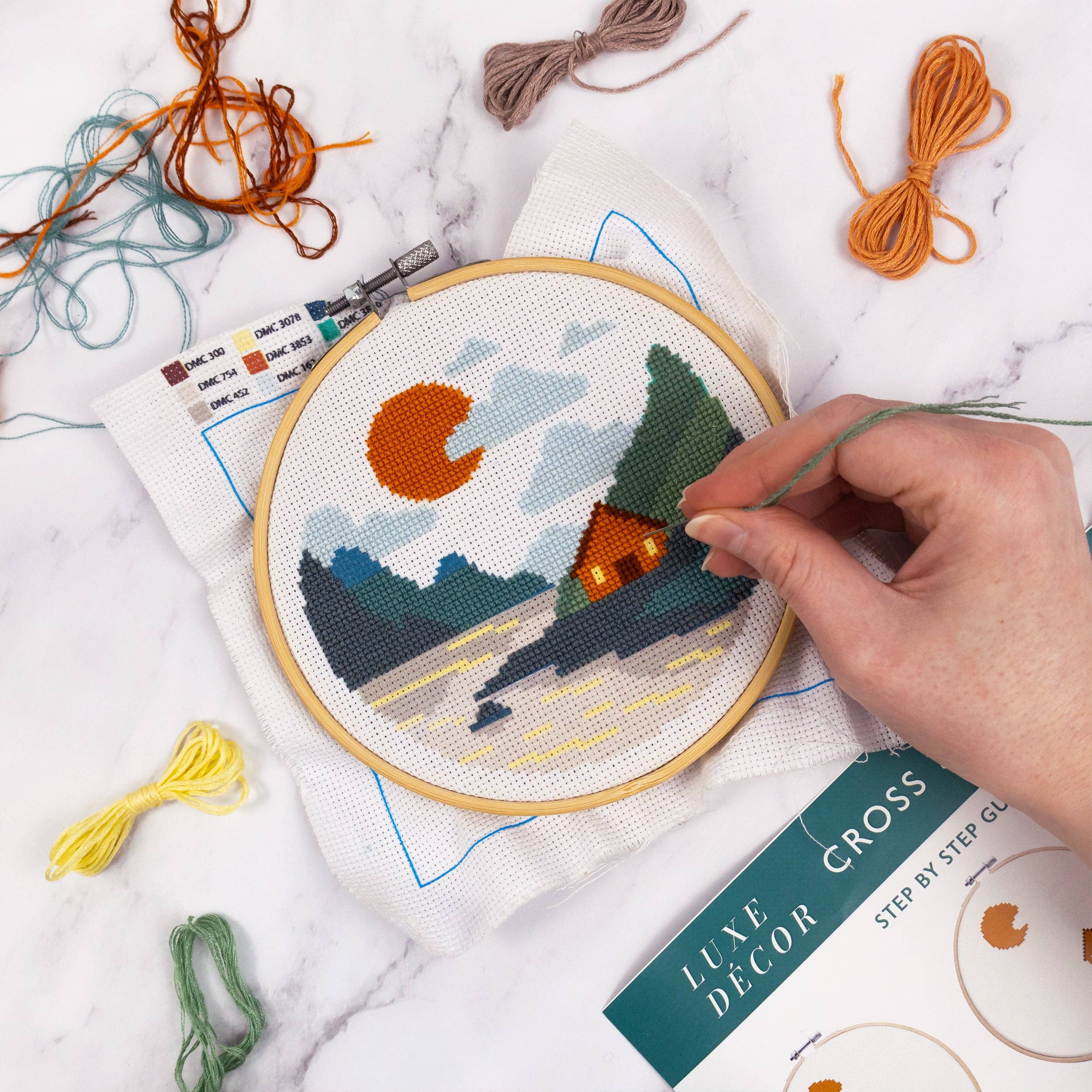 Cross Stitch Kit – Adult Craft Set – Two Designs Included