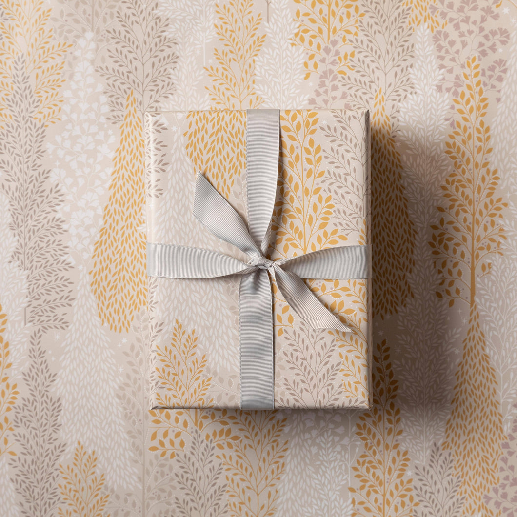 Sara Miller Christmas 2025 Wrapping Paper Cream Trees