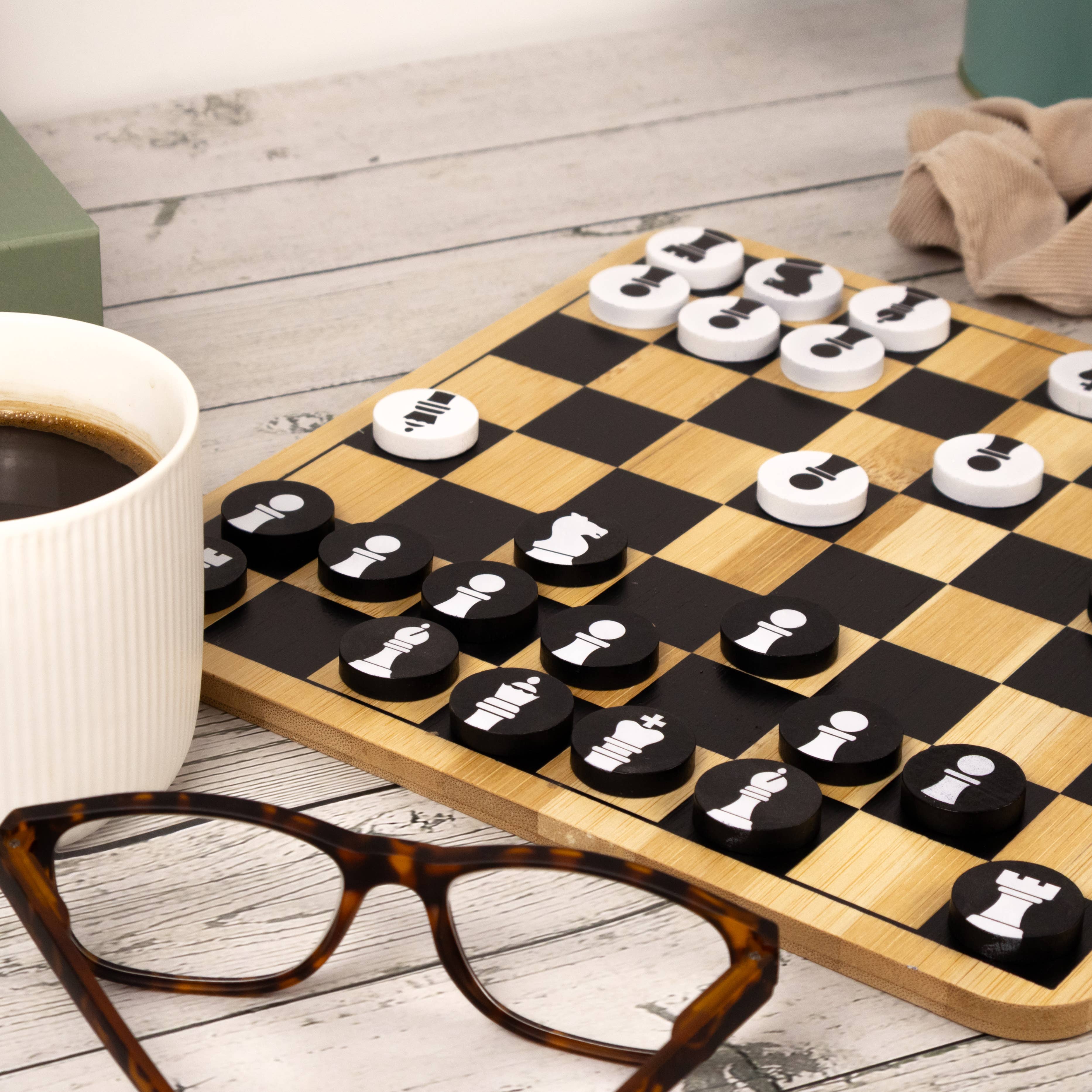 Bamboo Backgammon & Chess Set