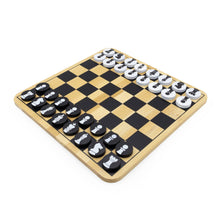 Load image into Gallery viewer, Bamboo Backgammon &amp; Chess Set
