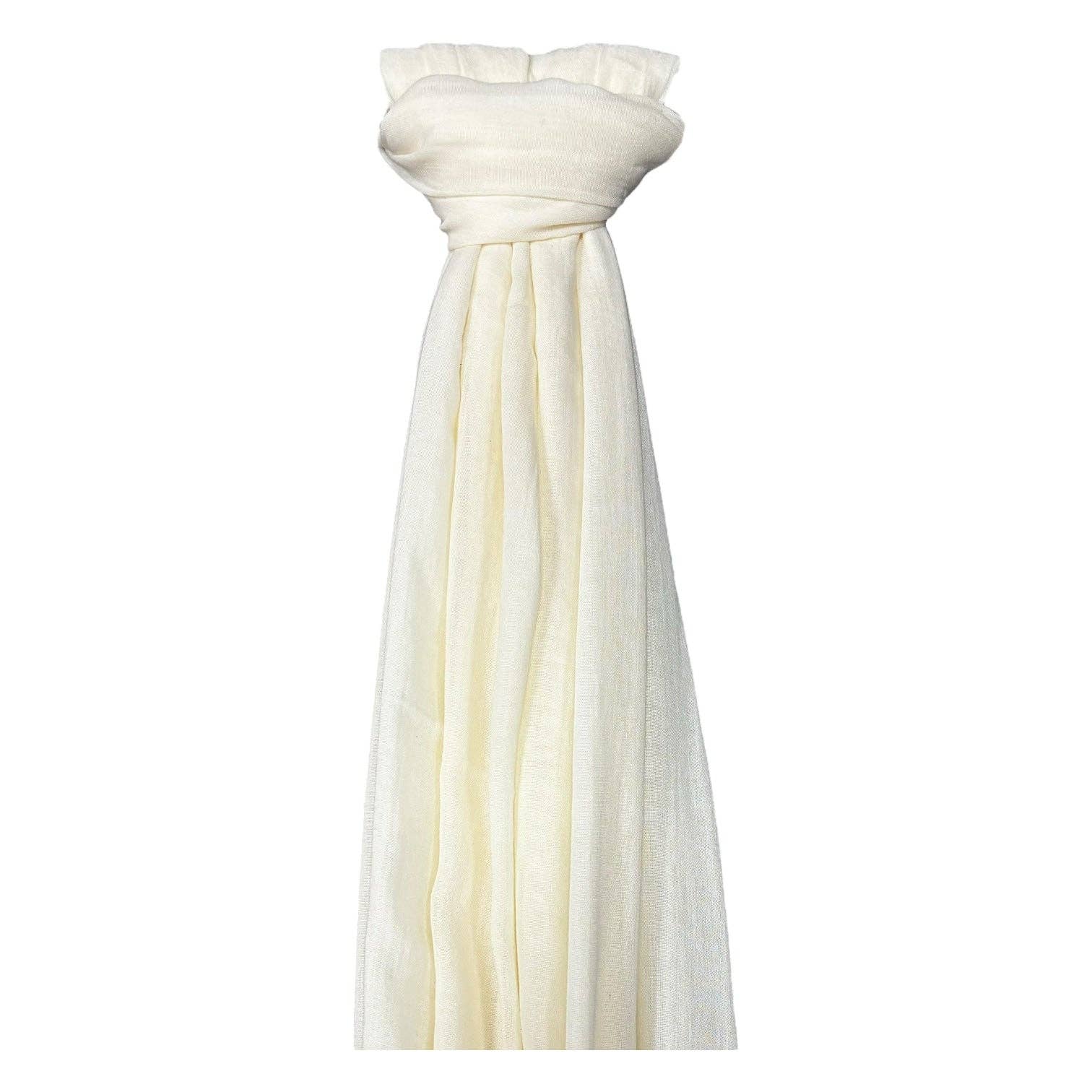 Big Plain Cotton Blend Scarf
