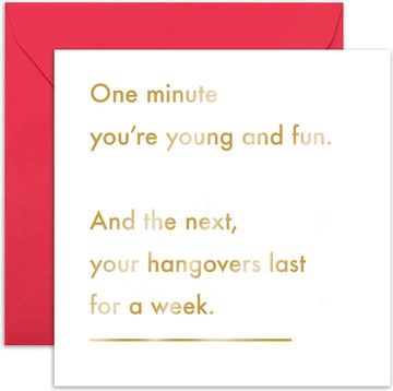One Minute Young Funny Birthday Card - Hungover