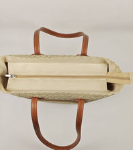 Load image into Gallery viewer, Striped Straw Basket Bag + Hat Set
