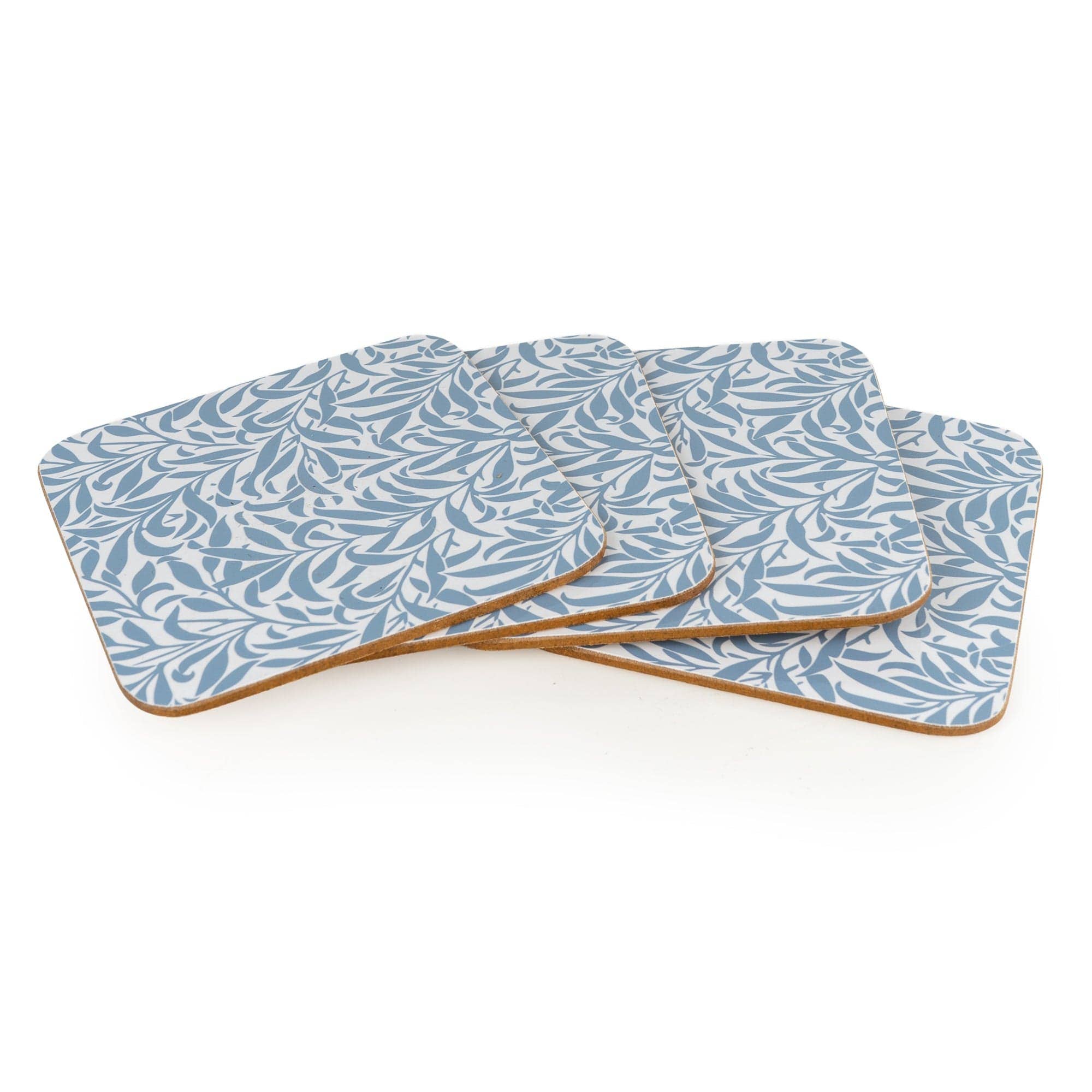 Jeff Banks Set of 4 Coasters – Leafy Trellis Blue 4pk