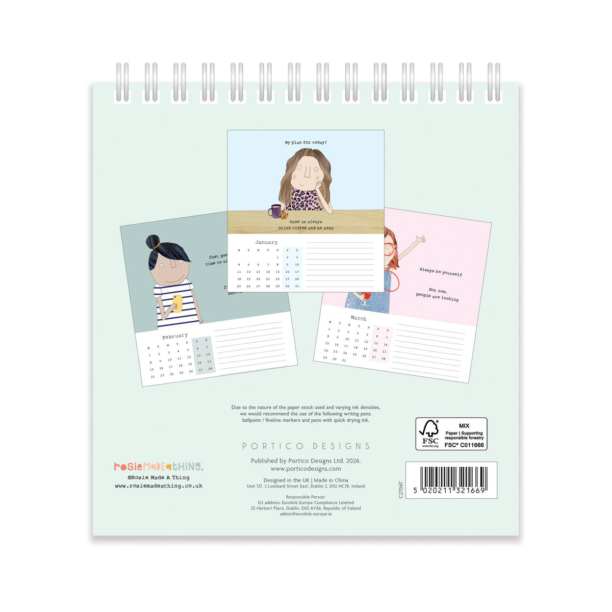 2027 Desk Calendar - Rosie Made a Thing