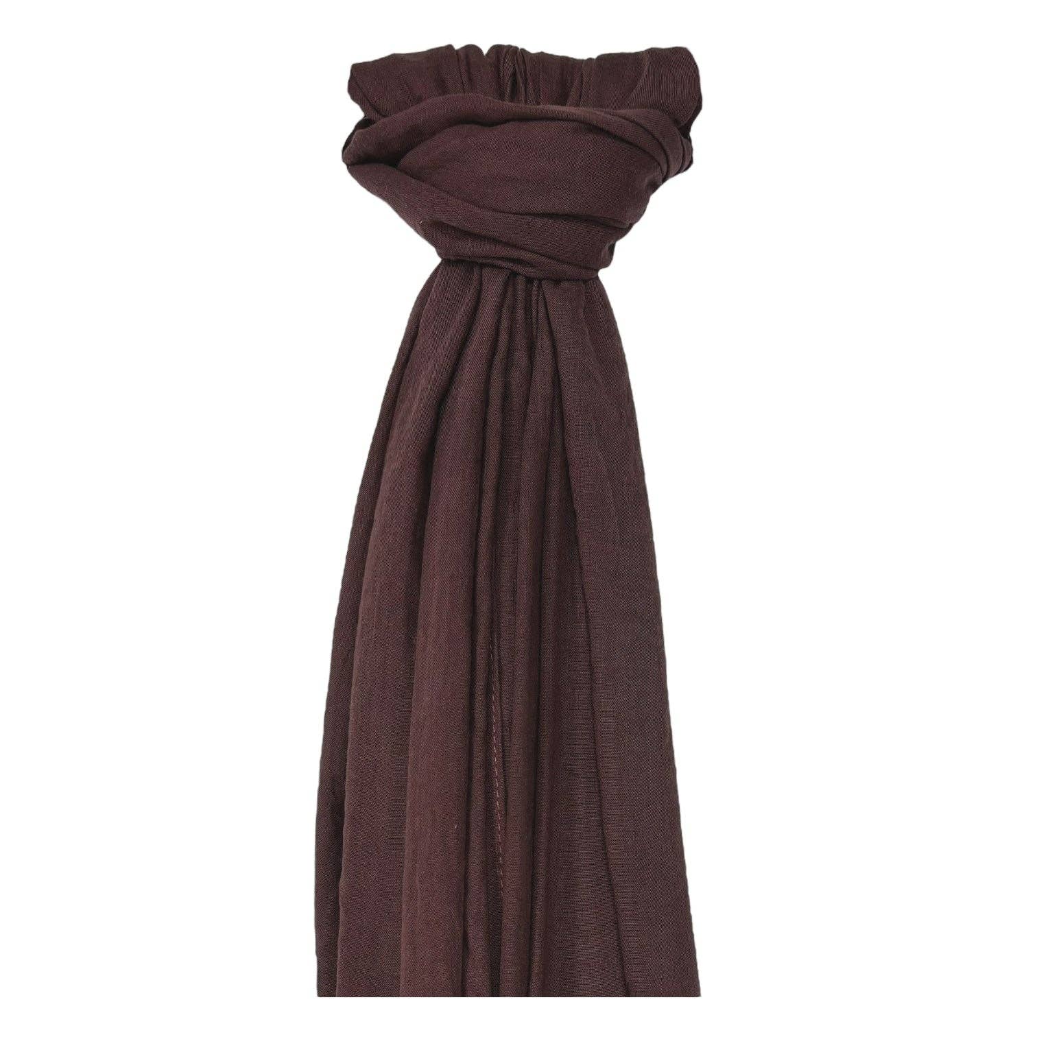 Big Plain Cotton Blend Scarf
