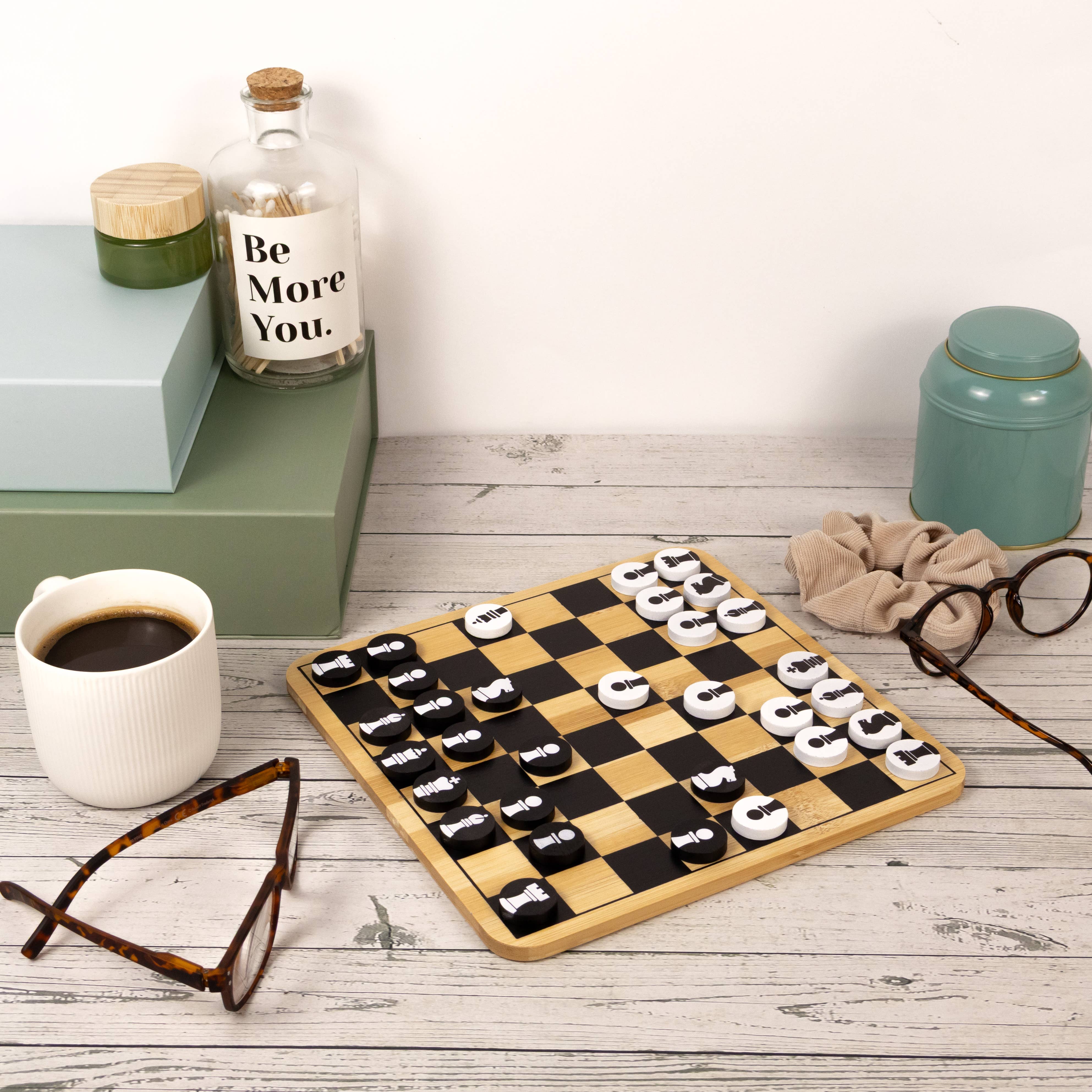 Bamboo Backgammon & Chess Set