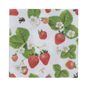 Paper Napkins - Strawberry Flowers