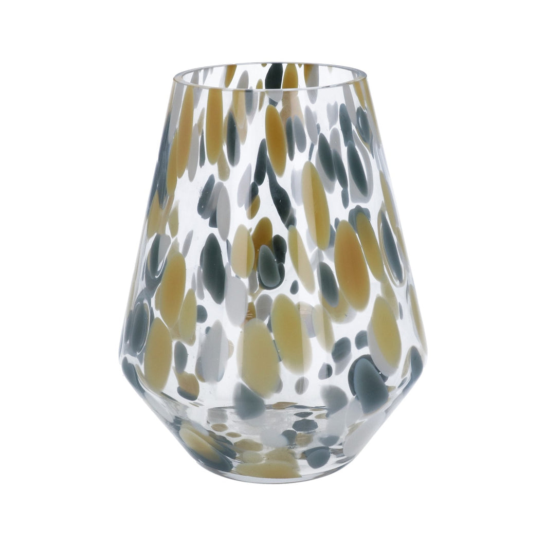Camo Glass Vase Tortoishell Cone