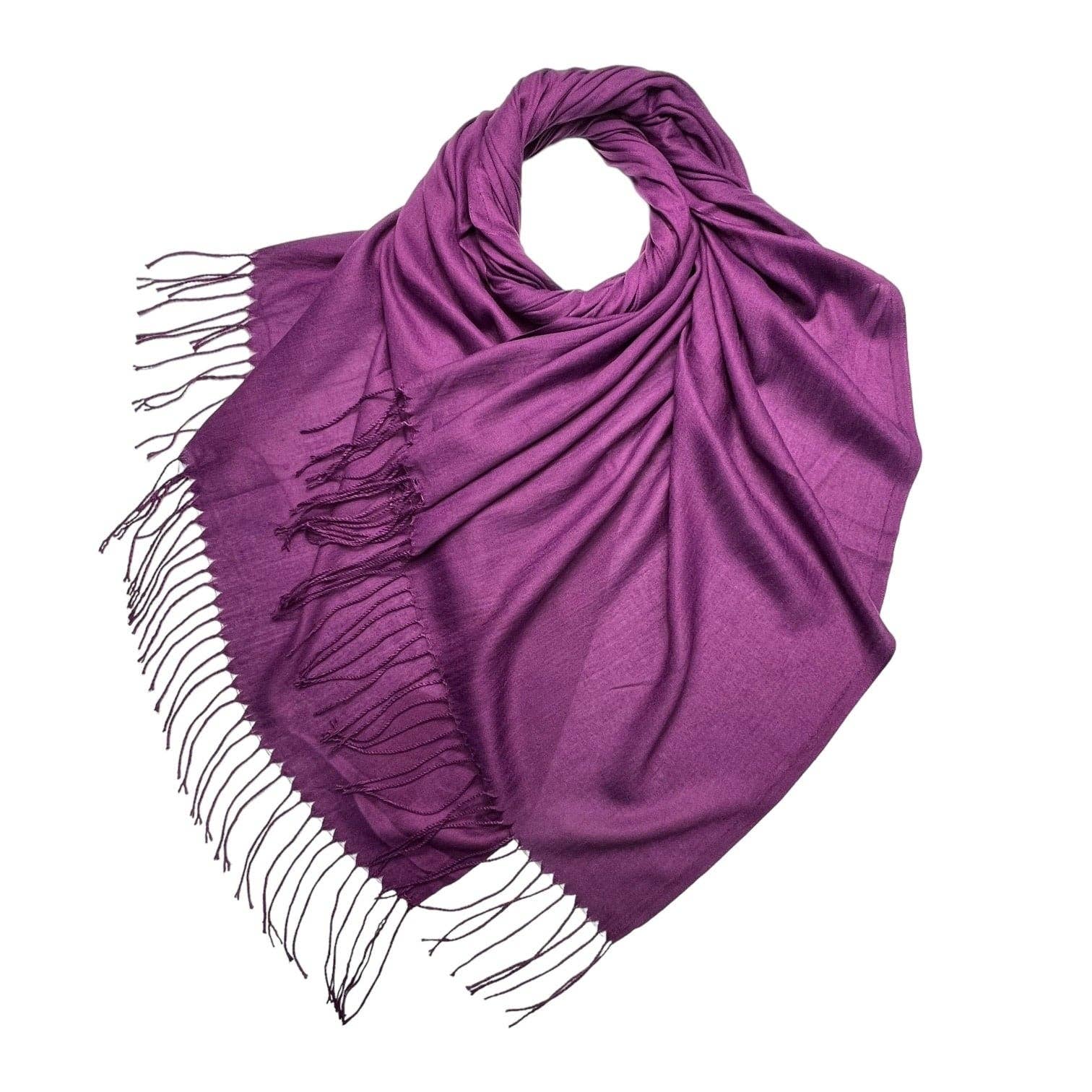 Plain Light Cotton Mix Large Scarf