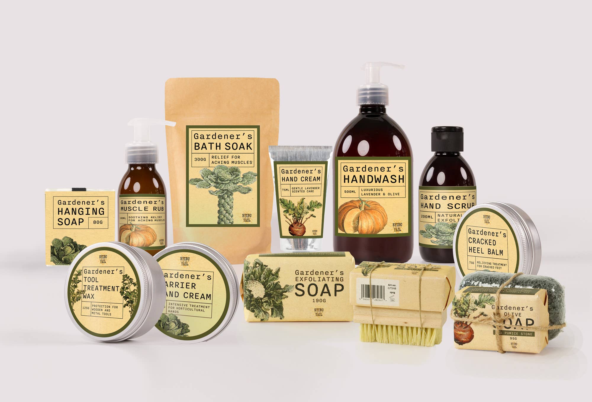 GARDENER'S COLLECTION - OLIVE SOAP & NAIL BRUSH