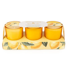 Load image into Gallery viewer, Votive Candle Trio  - Sweet Lemon &amp; Rosemary
