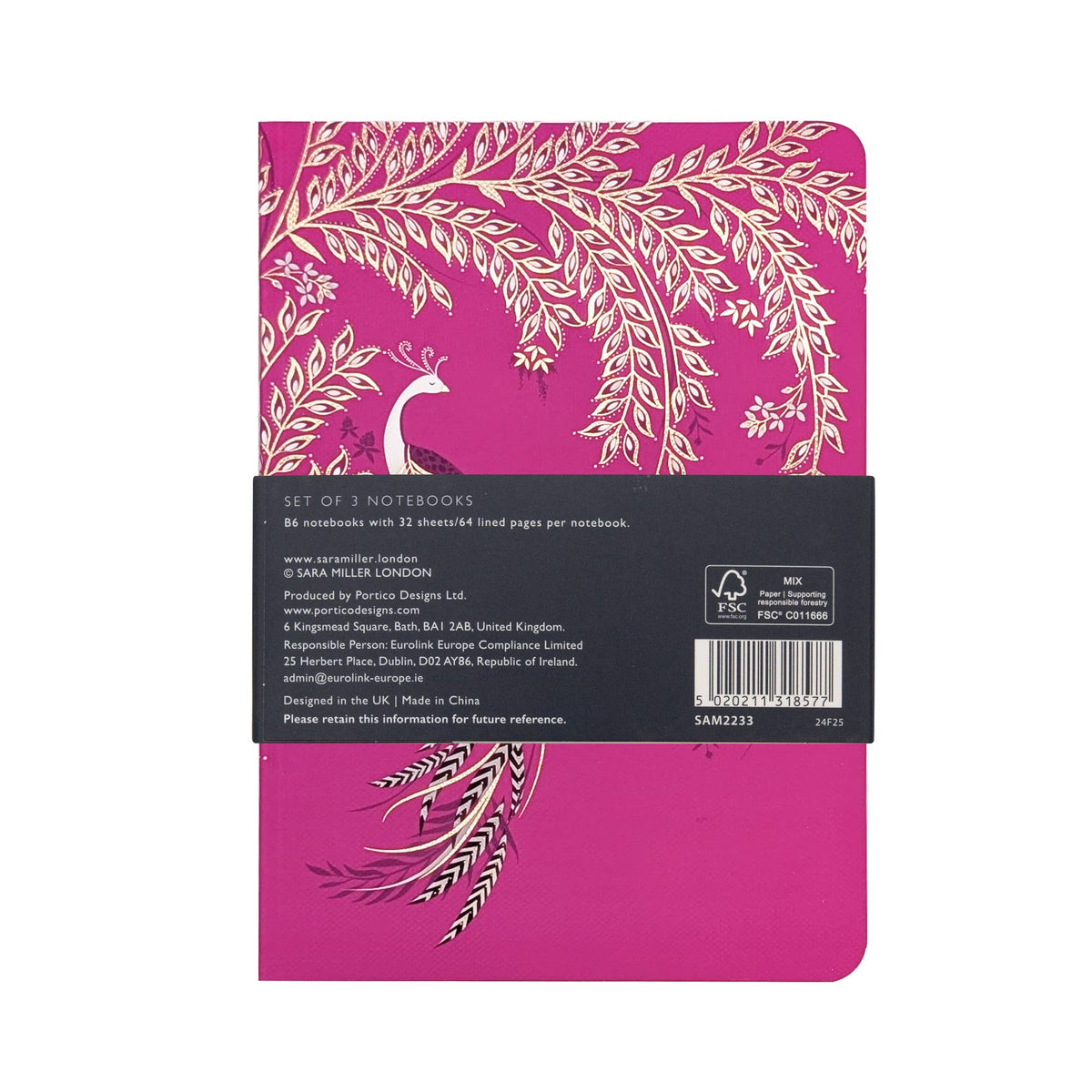 Sara Miller Birthday - Set of 3 B6 Notebooks