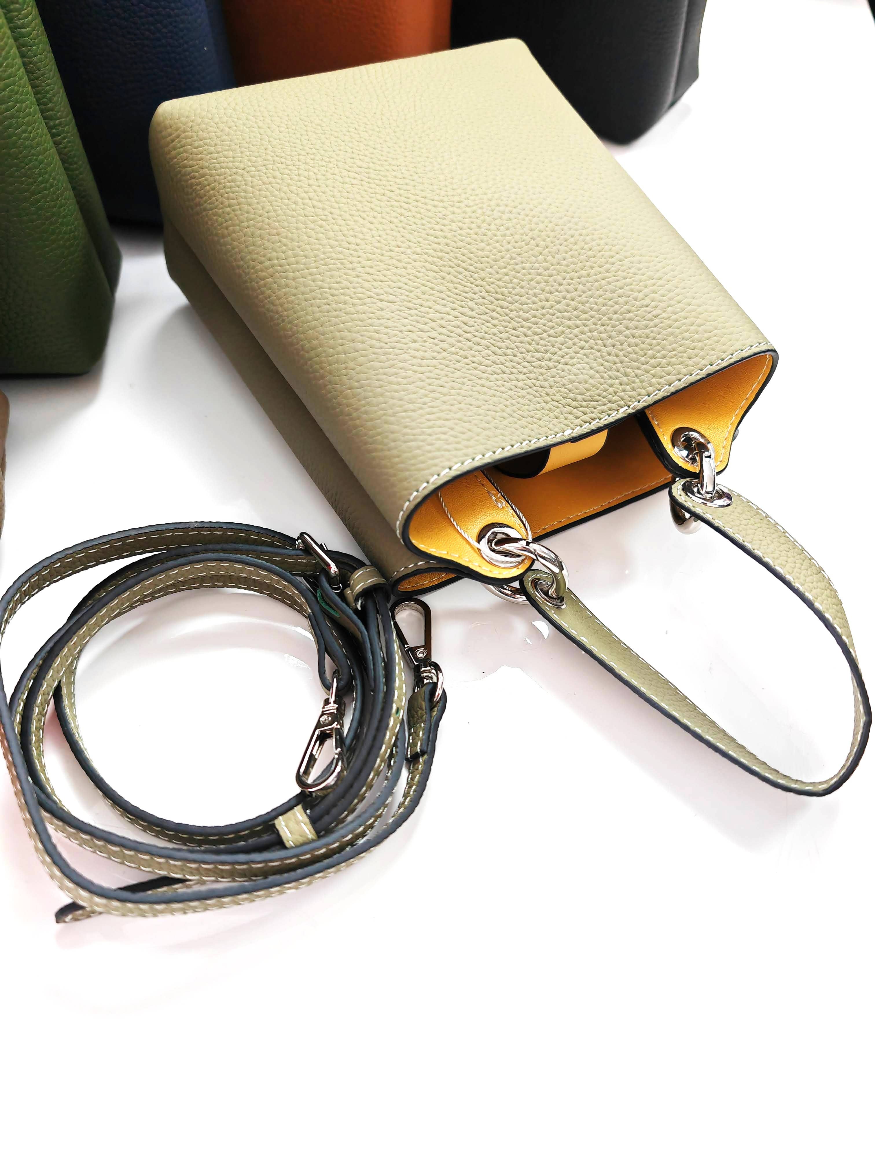 Soft Genuine Leather 2 Compartment Hand Bag