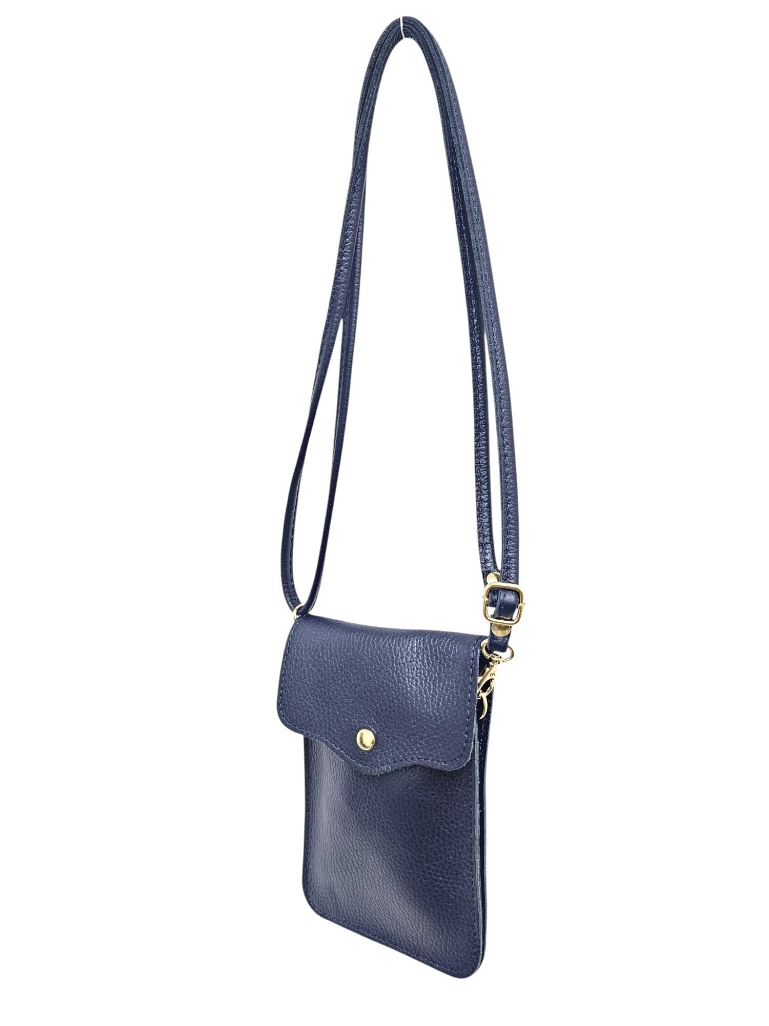 Italian Genuine Leather Mobile Cross Body Bag