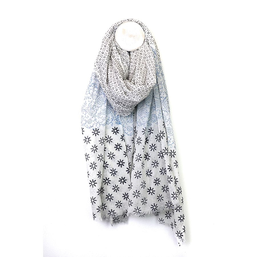 Cotton Scarf with Block Print