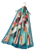 Load image into Gallery viewer, 80s Abstract Geo Print Chiffon Scarf
