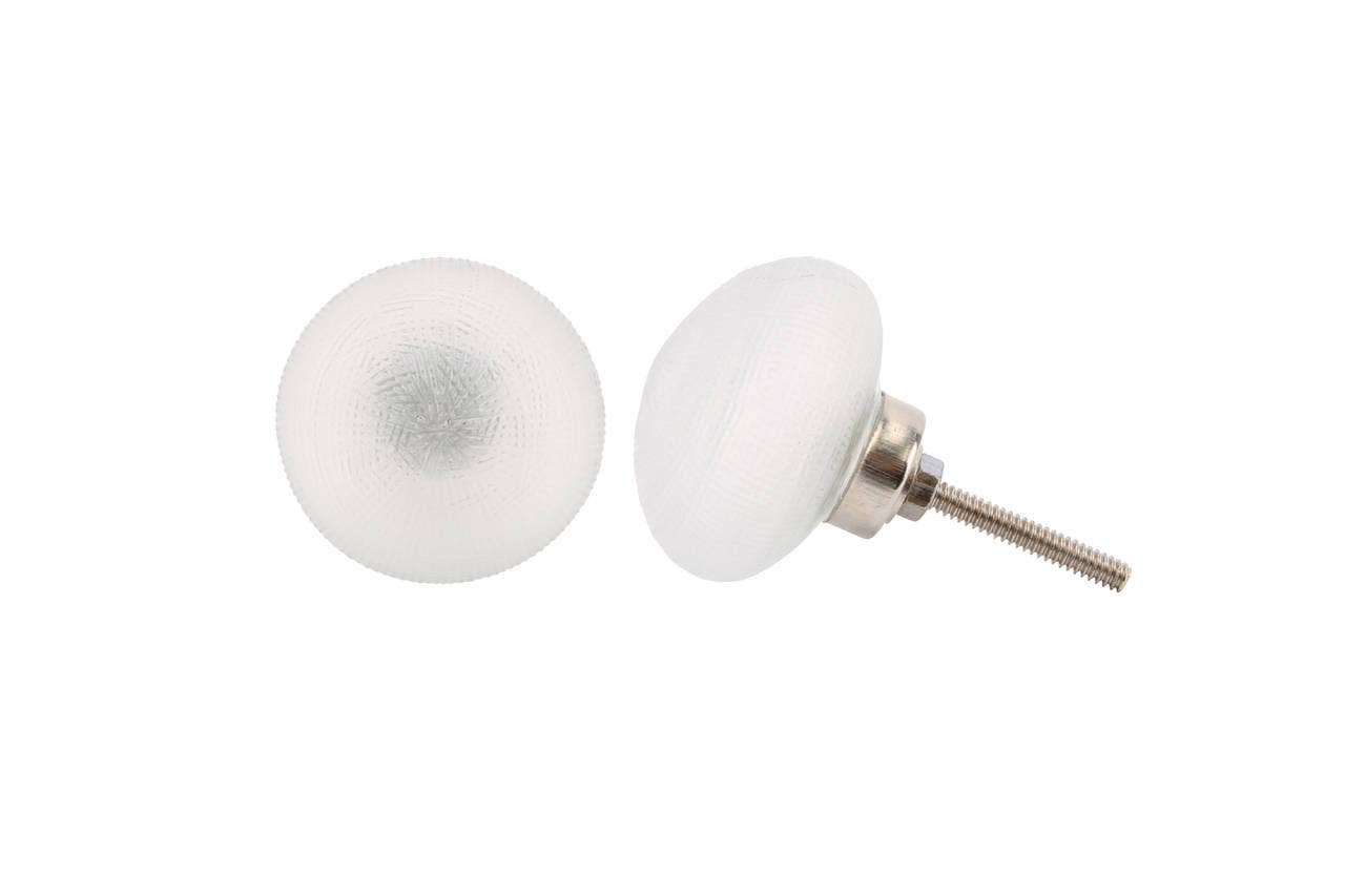 Frosted Glass Clear Drawer Pull