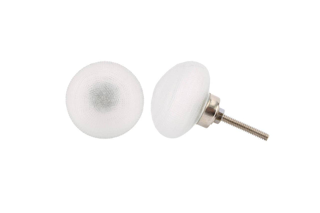 Frosted Glass Clear Drawer Pull
