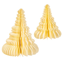 Load image into Gallery viewer, Off White Honeycomb Tree Standing Decoration Set 2
