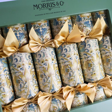 Load image into Gallery viewer, William Morris 13&quot; Christmas Crackers Blue Gold Luxury
