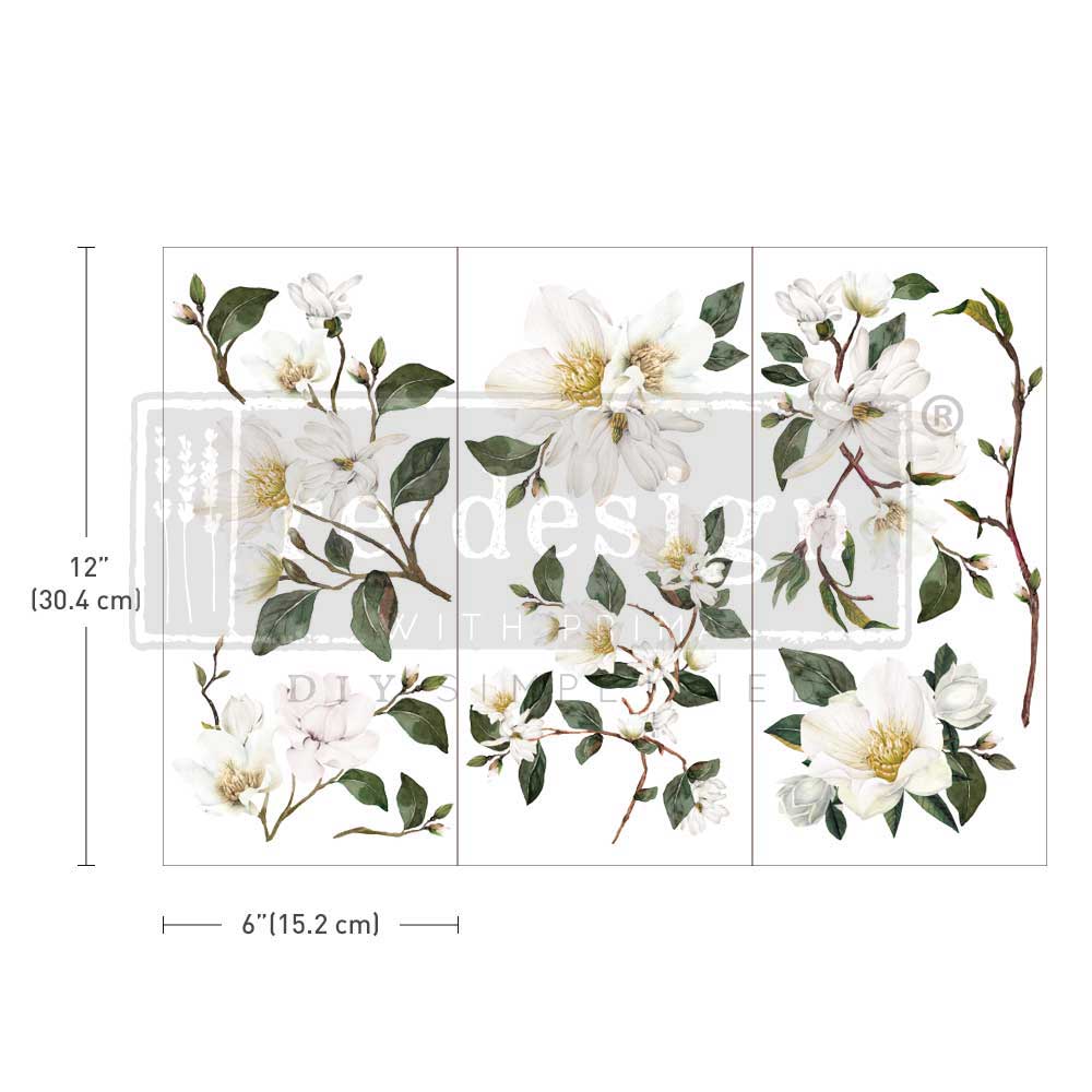 White Magnolia I Redesign with Prima Decor Transfer
