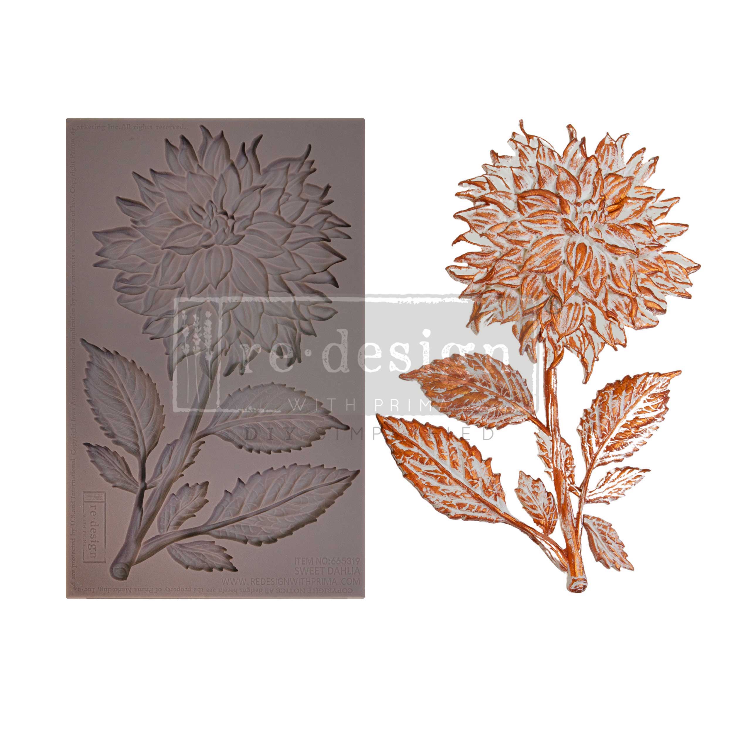 Décor Mould – Sweet Dahlia – 5″x8″